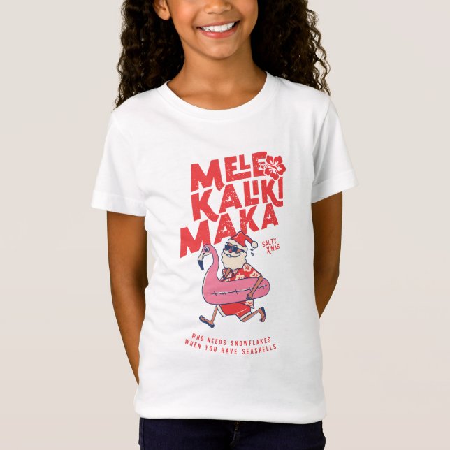 Camiseta Getaways Navidades de Mele Kalikimaka Santa Flamin (Anverso)