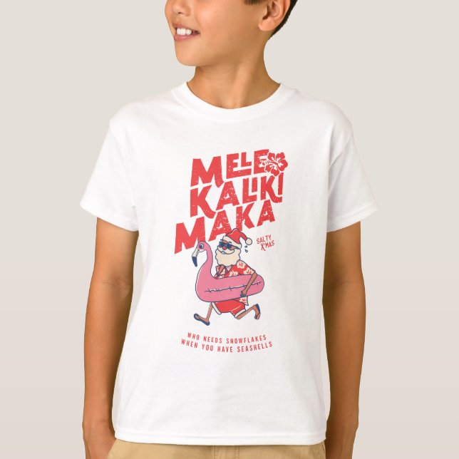 Camiseta Getaways Navidades de Mele Kalikimaka Santa Flamin (Anverso)