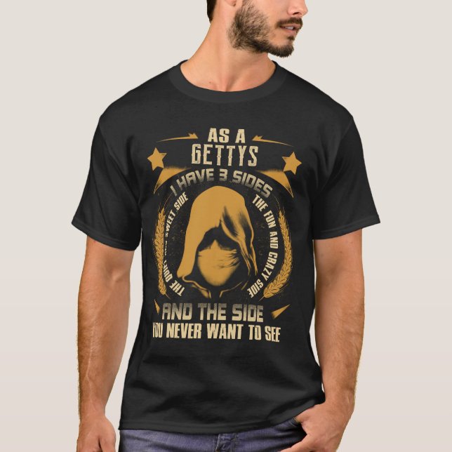 Camiseta GETTYS - Tengo 3 lados que nunca quieres ver (Anverso)