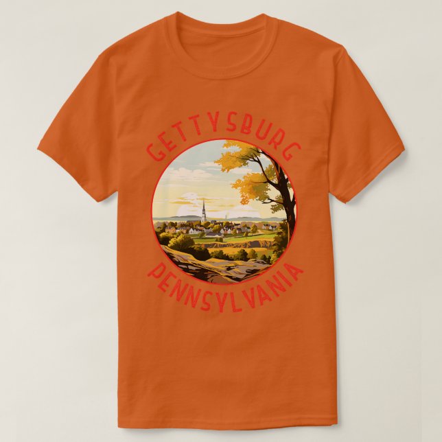 Camiseta Gettysburg Pennsylvania Círculo alterado (Diseño del anverso)