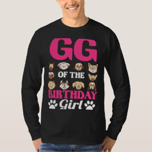 Camiseta GG De La Chica De Cumpleaños Perro Paw Fiesta Cele