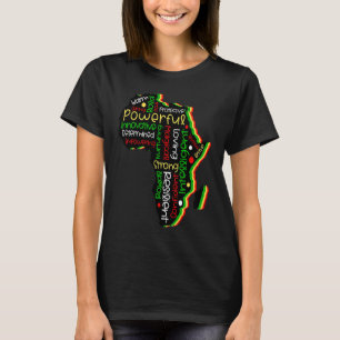 Camiseta GGT Tricolor Africa Word Cloud Queening Black Chic