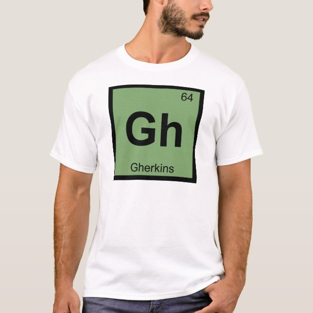 Camiseta Gh - Símbolo de la tabla periódica de la química (Anverso)