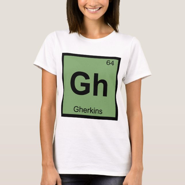 Camiseta Gh - Símbolo de la tabla periódica de la química (Anverso)