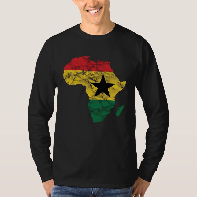Camiseta Ghana African Continent Ghanaian Flag Football (Anverso)