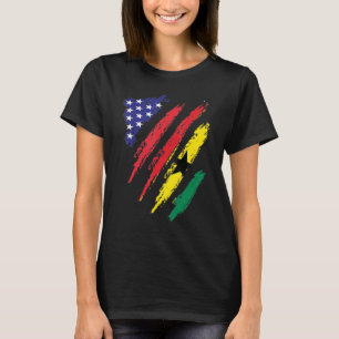 Camiseta Ghana Bandera Americana Grove Estados Unidos Patri