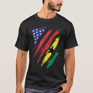 Camiseta Ghana Bandera Americana Grove Estados Unidos Patri