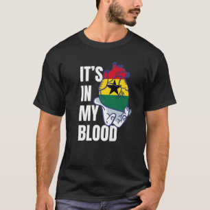 Camiseta Ghana: Bandera de Ghana de las venas de sangre del