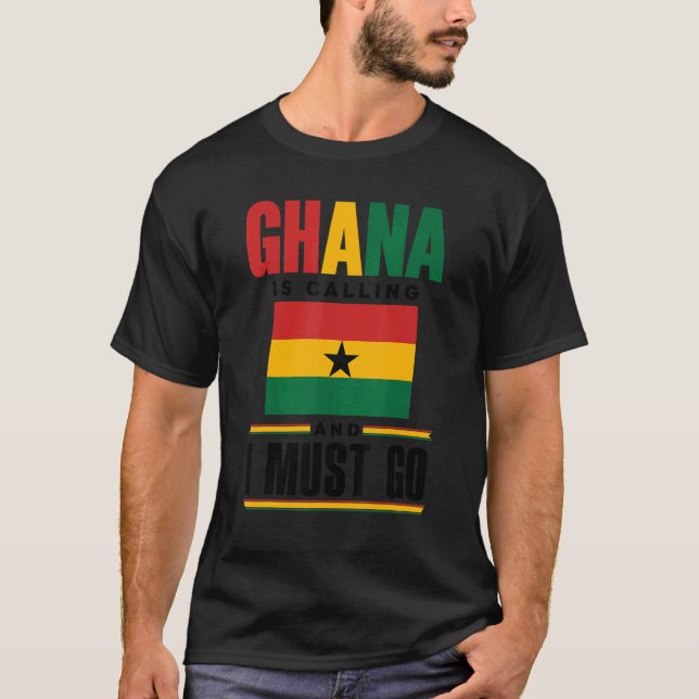 Camiseta Ghana: Bandera De Ghana Ghanesa Llama Y Yo Soy (Anverso)