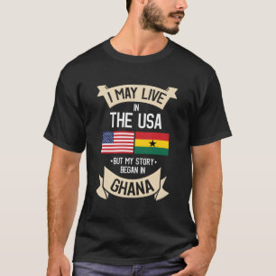 Camiseta Ghana Bandera Estadounidense Usa Ghanaia Roots Gif