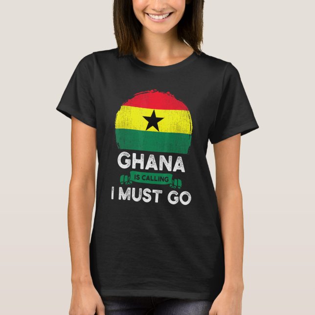 Camiseta Ghana dice que debo ir a las raíces del patrimonio (Anverso)