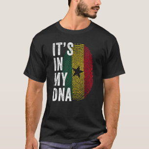 Camiseta Ghana está en mi ADN lindo Gha de huellas digitale