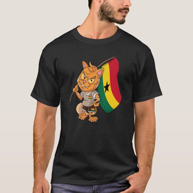 Camiseta Ghana Fan Cat (Anverso)