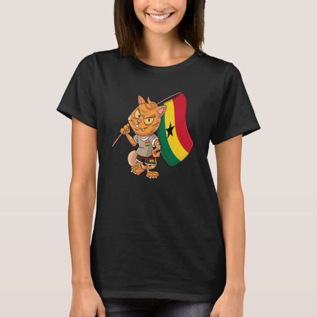 Camiseta Ghana Fan Cat (Anverso)