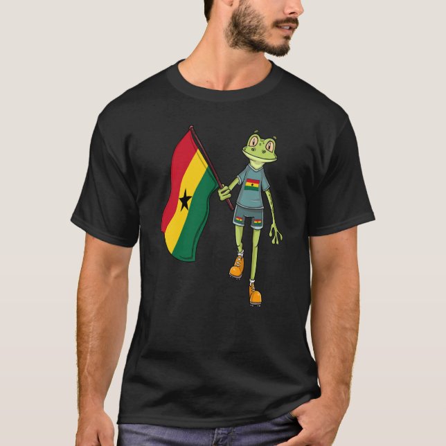 Camiseta Ghana Fan Frog (Anverso)