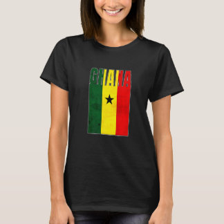 Camiseta Ghana Flag Art African Country Retro Vintage Grung