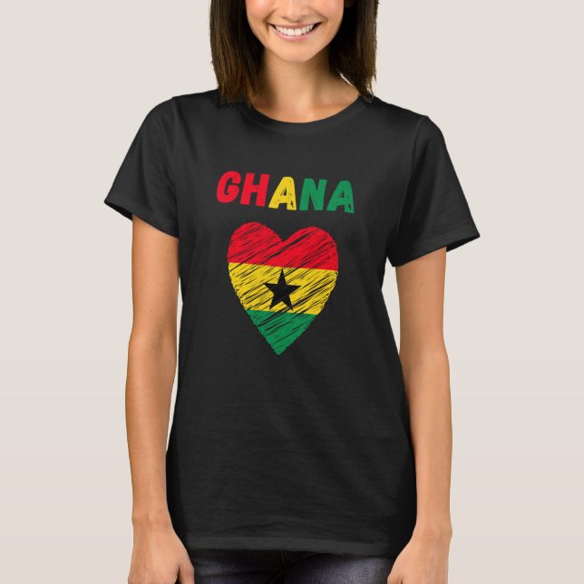 Camiseta Ghana Flag Holiday Ghana Heart Ghanaian Flag (Anverso)