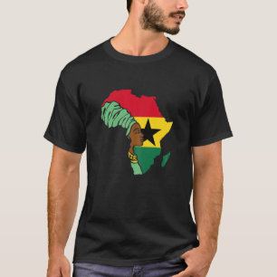 Camiseta Ghana: Ghana: Bandera ghanesa, África, mapa de la 
