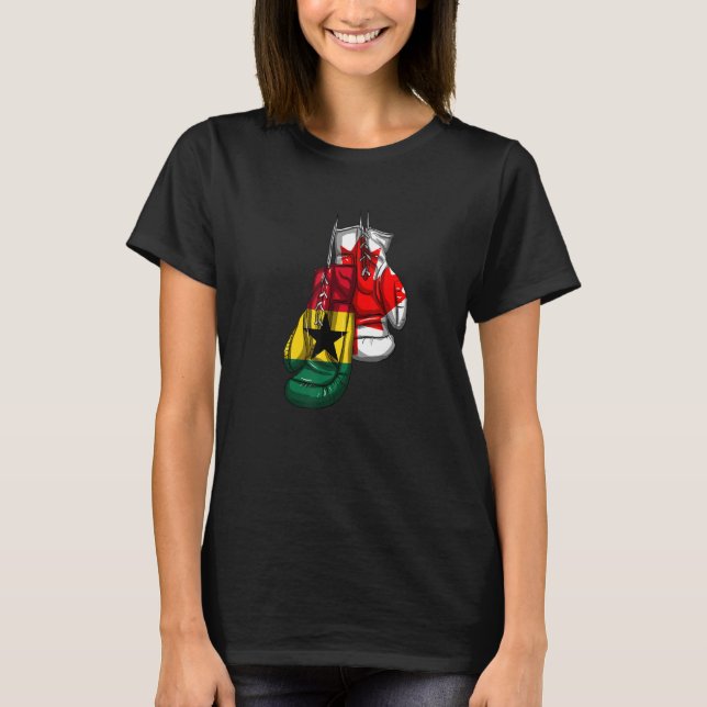 Camiseta Ghana Ghana Ghana Canadá Canadá Bandera canadiense (Anverso)