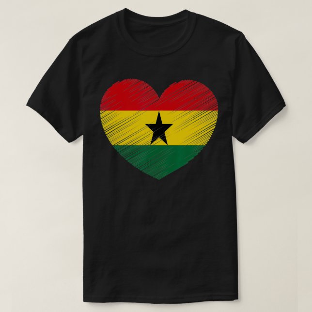 Camiseta Ghana: Ghana: La bandera ghanesa apoya el orgullo  (Diseño del anverso)