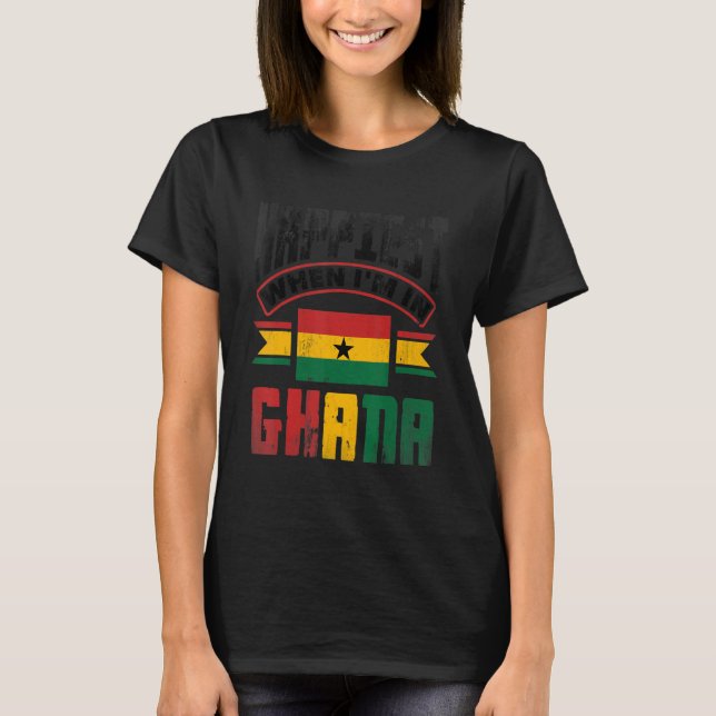 Camiseta Ghana Ghanaian Ghana Flag Happiest When Im In Ghan (Anverso)
