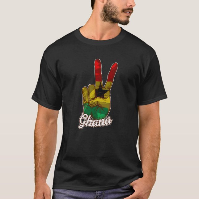 Camiseta Ghana Ghanaian Heart Love Proud Melanin Flag (Anverso)