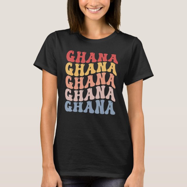 Camiseta Ghana Groovy Retro Ghanaian (Anverso)