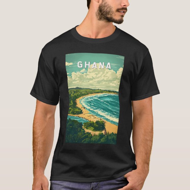 Camiseta Ghana Ilustracion Viaje de arte (Anverso)