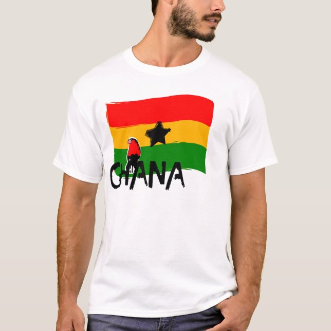 CAMISETA GHANA (LÍNEA DE BANDERA) (Anverso)