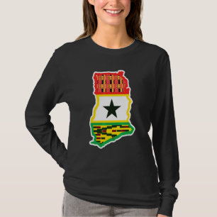 Camiseta Ghana Mapa del país Bandera Patriótica para Ghana