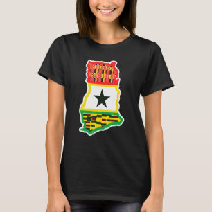 Camiseta Ghana Mapa del país Bandera Patriótica para Ghana