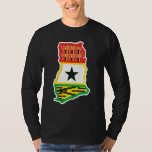 Camiseta Ghana Mapa del país Bandera Patriótica para Ghana