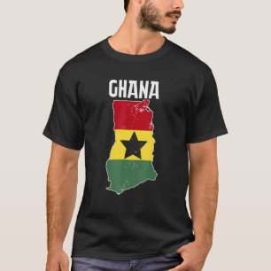 Camiseta Ghana mapea la bandera ghanesa del país africano