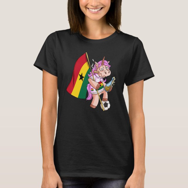 Camiseta Ghana Party Unicorn (Anverso)