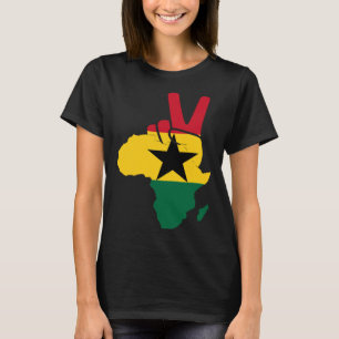 Camiseta Ghana Peace Africa Mapa del Orgullo de Bandera Gha