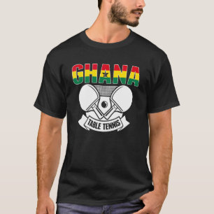 Camiseta Ghana Ping Pong   Equipo de Tenis de Mesa Ghaniano