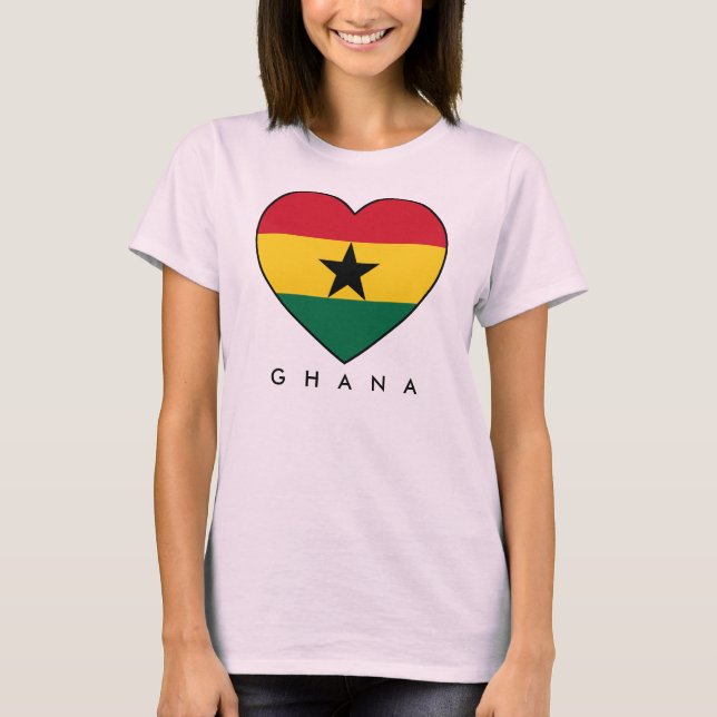 Camiseta Ghana Soccer Heart (Anverso)