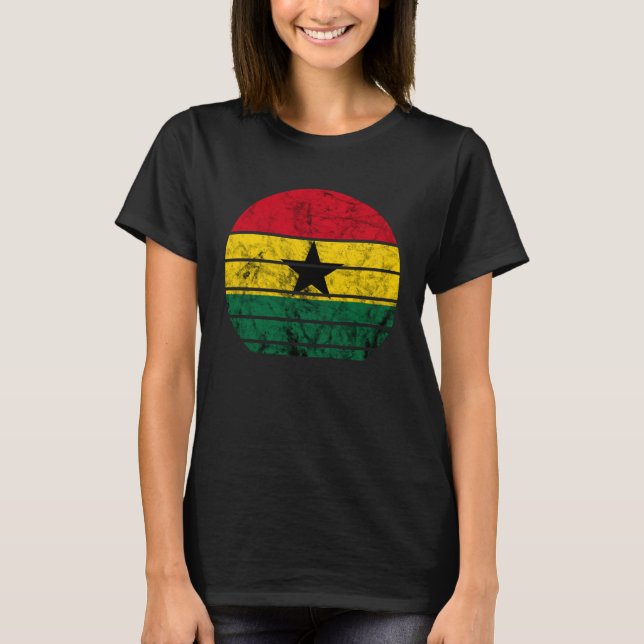 Camiseta Ghana Sunset Ghanaian Flag African Roots Africa (Anverso)