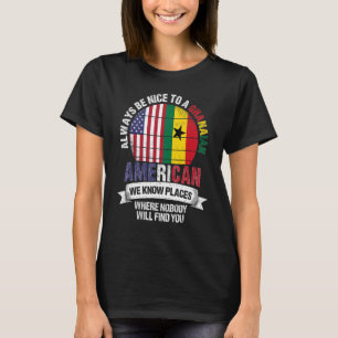 Camiseta Ghanaian American conocemos lugares donde el país