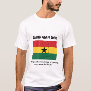 Camiseta GHANAIAN DAD Fuerte y valiente Bandera de Ghan
