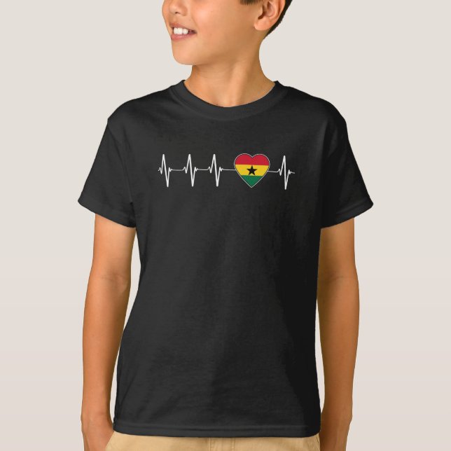 Camiseta Ghanesa: Me encanta el orgullo cardíaco de la band (Anverso)