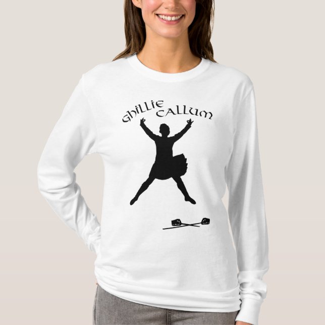 Camiseta Ghillie Callum - Bailarina de espadas escocesa (Anverso)