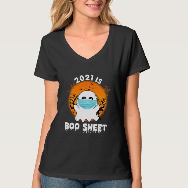 Camiseta Ghost 2021 es una hoja de boo - Halloween divertid (Anverso)