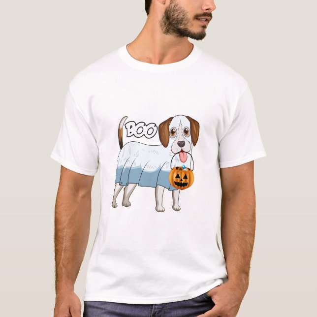 Camiseta Ghost Beagle Halloween Dog (Anverso)