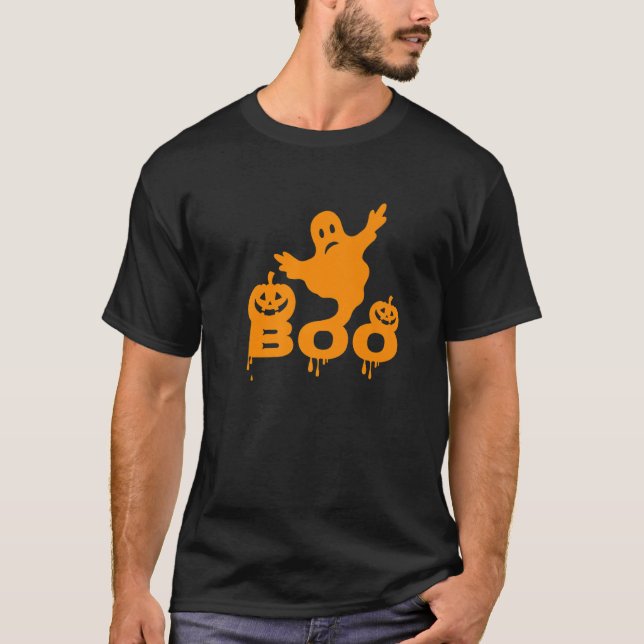 Camiseta Ghost Boo Ghost Calabaza Vestido Vestido Vestido N (Anverso)