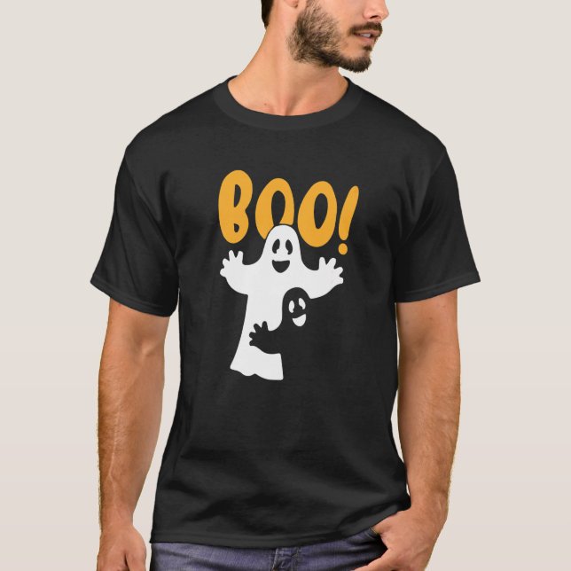 Camiseta Ghost Boo Lazy Halloween Costume Spirit Ghoul (Anverso)