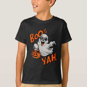Camiseta Ghost Boo Yah Funny Halloween Shirt Spooky Booyah