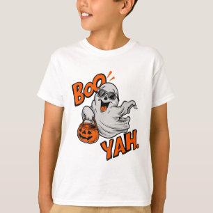 Camiseta Ghost Boo Yah Funny Halloween Shirt Spooky Booyah