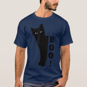 Camiseta Ghost Cat Boo Animal Pet Funny Hiding Peekaboo Hal