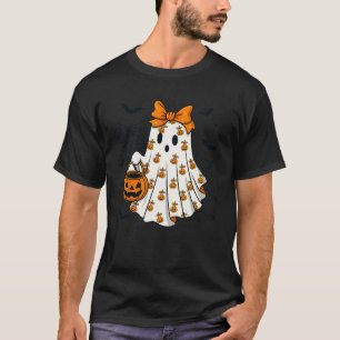 Camiseta Ghost Coquette Spooky Halloween Pumpkin Tret